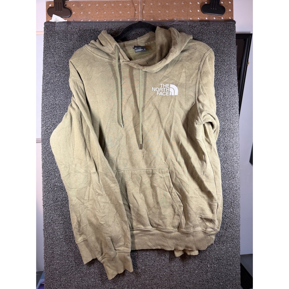 The North Face Hoodie Mens Small Green Box Logo Never Stop Exploring Pullover
